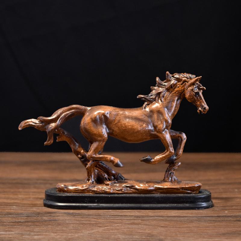 Horse Statue Collection Animal Model Resin Lifelike Sculpture Horse Ornaments For Study Room Garden Office Desktop Decor