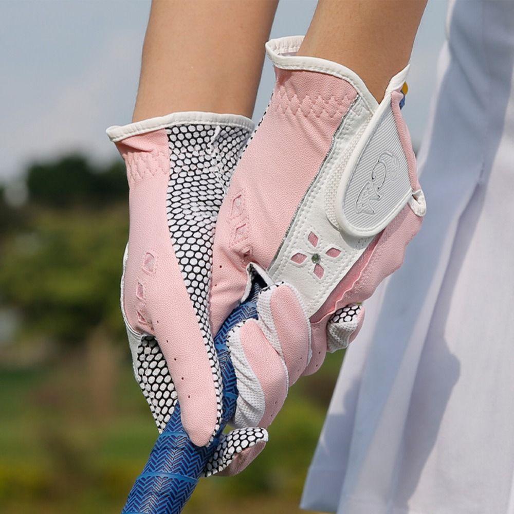 Comfortable PU Leather Golf Mittens Wear Resistant Outdoor Sports Gloves  Outdoor Sports