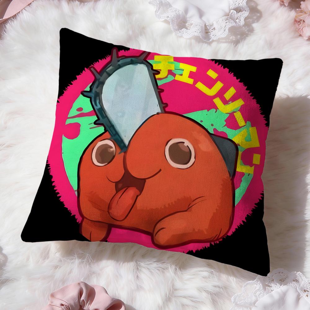 cChainsaw Manss anime Cushion Cover Premium Comfort Reversible Pillow Cove -Two in One Design for Any Room & Car Interior
