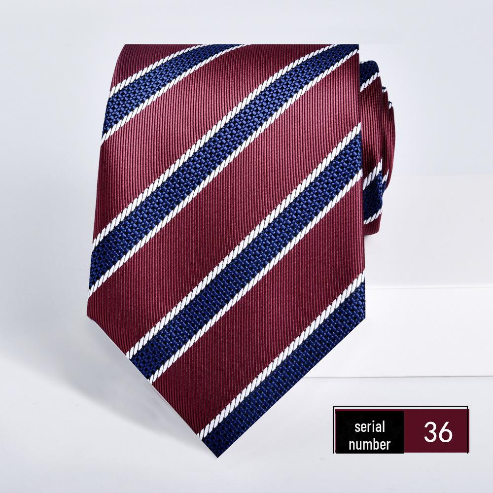 Wine Red Jacquard Tie for Men - Formal Business, Wedding, and Groom 8cm Executive Style