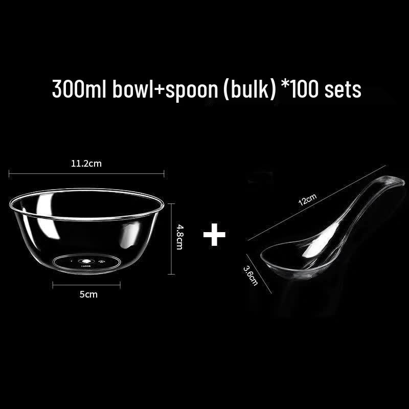 Yudefeng Disposable Hardened Clear Plastic Bowls