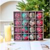 16pcs 6cm Christmas Balls Decorations Plaid Fabric Balls Christmas Tree Hanging Decoration For Home Bedroom Window Display