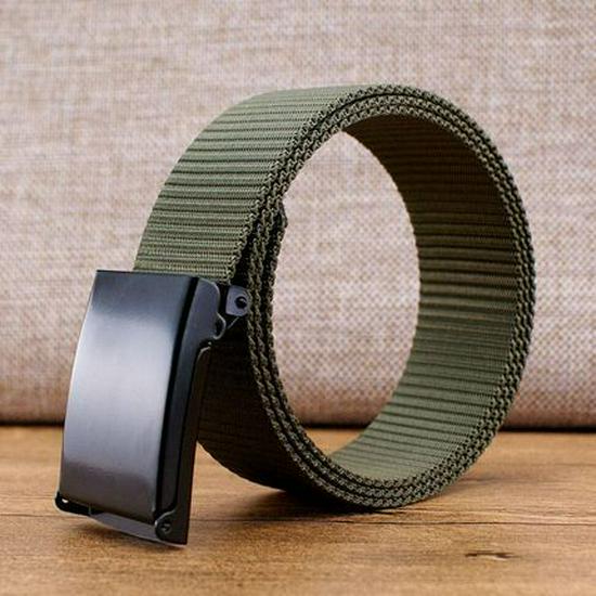 

Металева пряжка Камуфляжний нейлоновий полотняний ремінь - Молодіжний шкіряний вузький пояс з подовжувачем 95 cm