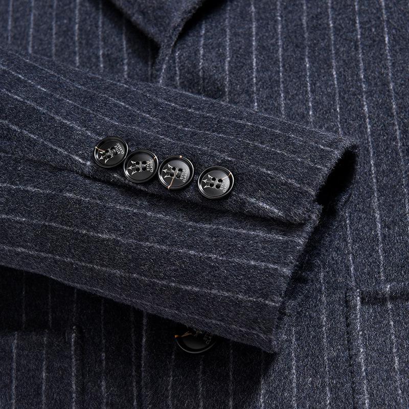 Autumn and Winter Woolen Casual Suit Handmade Double-sided Woolen Korean Style Slim Wool Suit Jacket for Men
