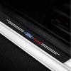 4pcs/set Carbon Fiber Leather Car Threshold Protector Door Sill Cover Sticker For Ford Fiesta Kuga Mondeo Fusion Explorer Escape
