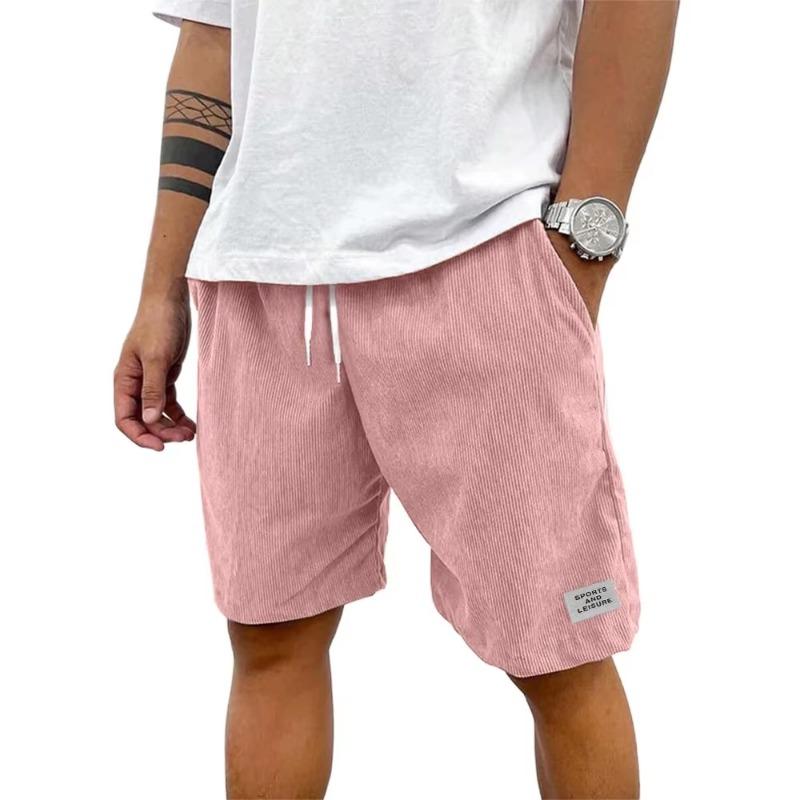 Summer Cotton Solid Shorts Men High Quality Casual Business Social Elastic Waist Men Shorts Beach Shorts Straight Five-point Pants Tooling Shorts Men