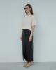 Beleudemaleu Italian Nappa Lambskin Slit Long Skirt
