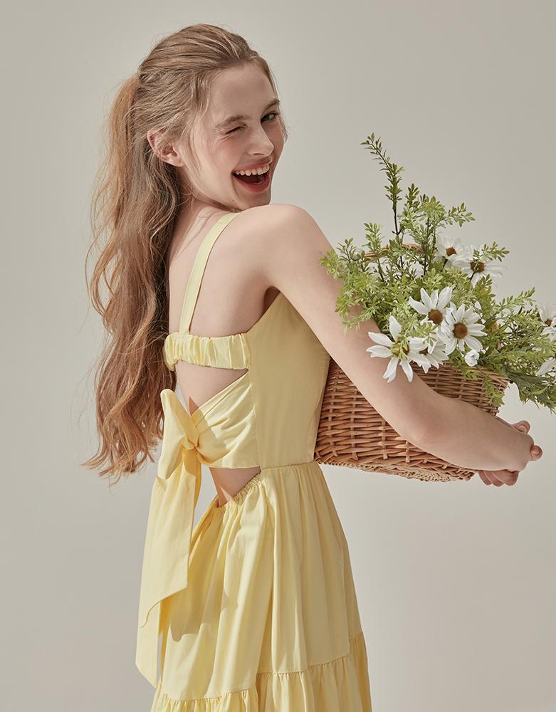 VIKINI VENDER Meyer Back Ribbon Long Dress