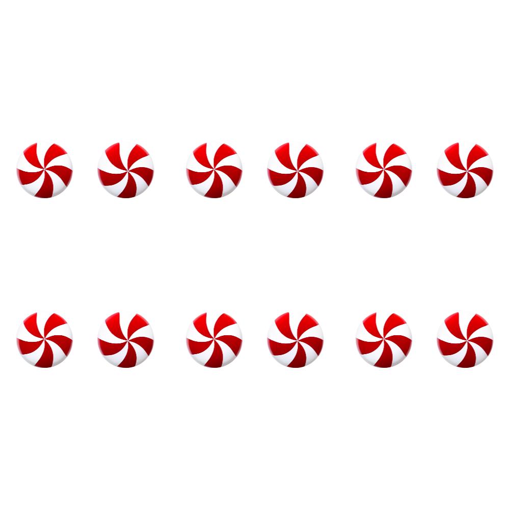10-30pcs Christmas Knob Button Cover Christmas Candy Cane Ornament Christmas Peppermint Candy Decoration Christmas Decoration