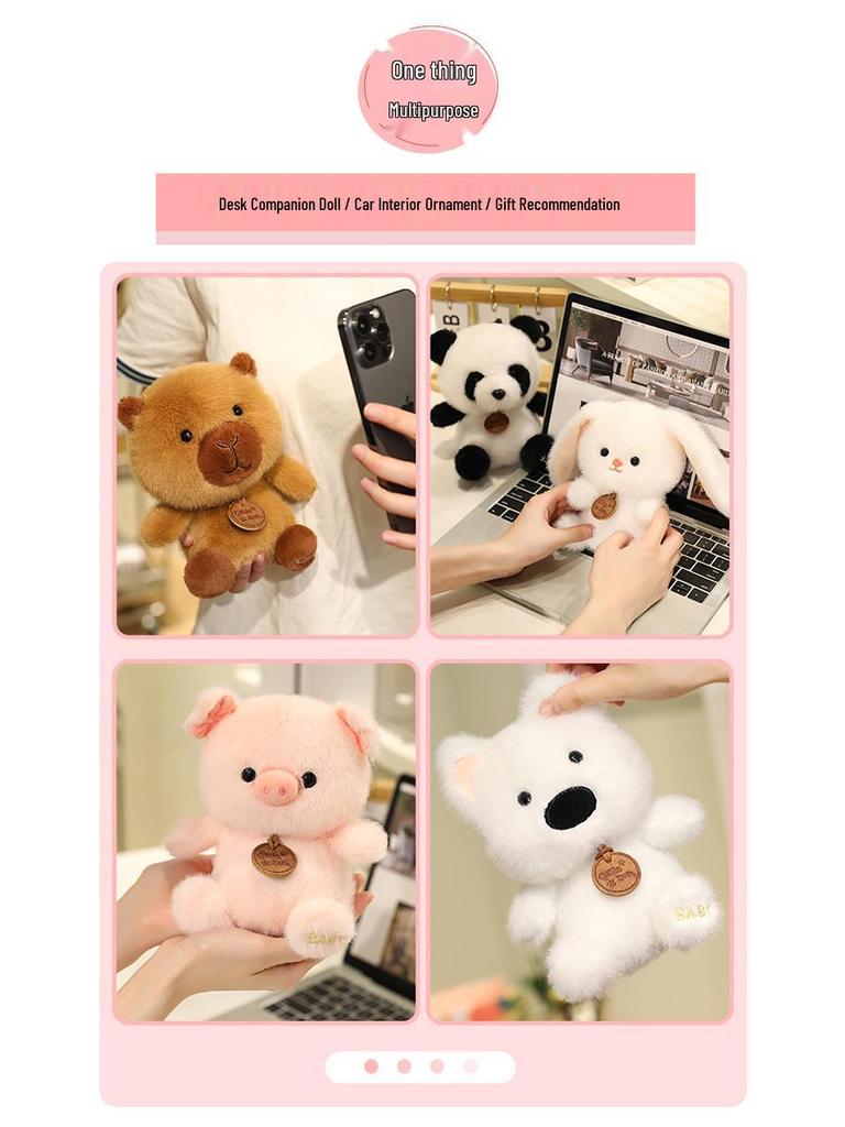 Xiang Dundun Happy Land Raccoon Plush Doll - Cute Trendy Desktop Companion