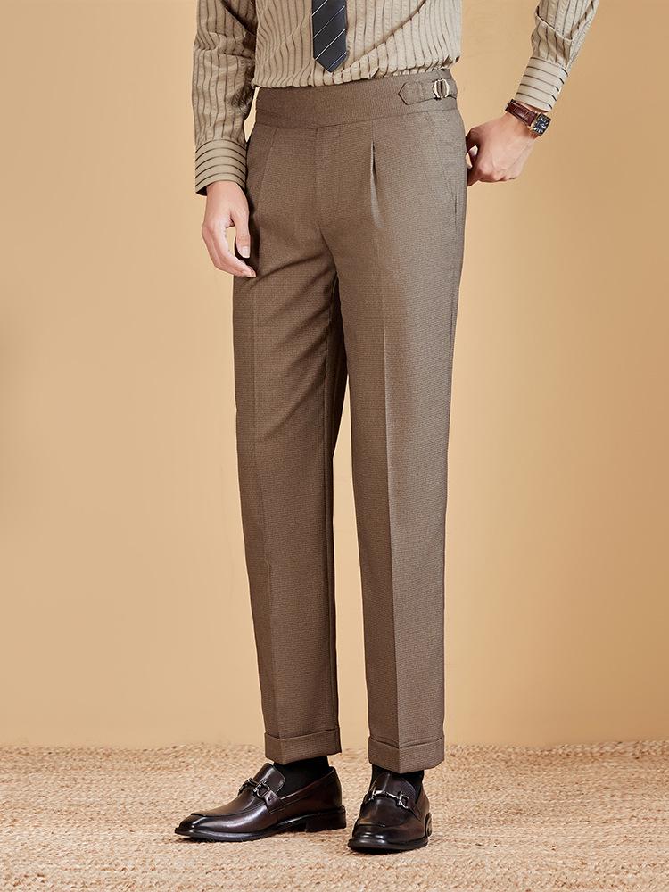 

Naples Retro Dark Floral Dress Pants - Men s Single Pleat, Straight Leg Trousers for Spring & Autumn 29