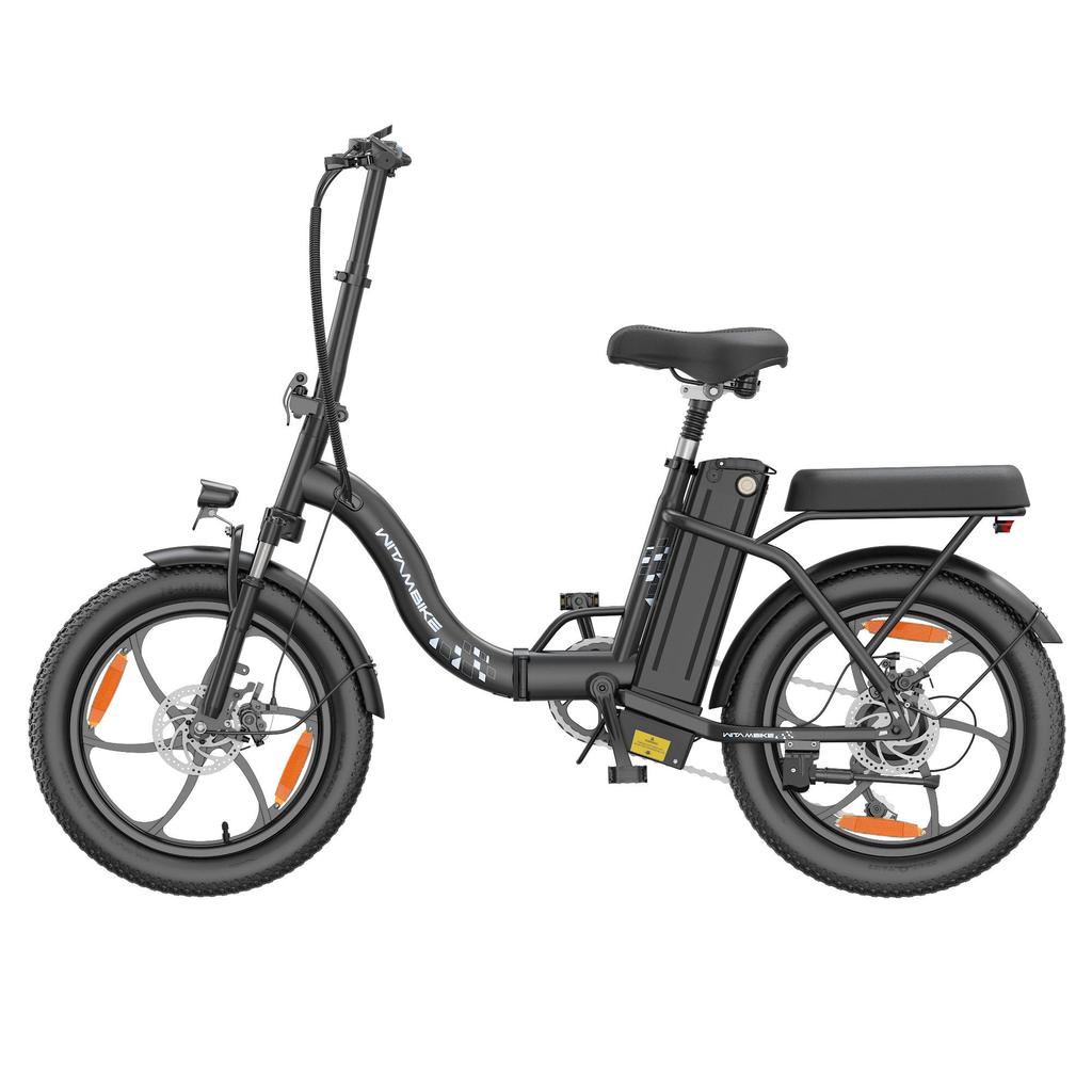 20-inch Folding Electric Bike 250W Motor 48V 16Ah Battery 25km/h 100km Range 20x3.0-inch Fat-Tire Electric Bicycle