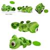 Cute Frog Plush Toy With Long Hair And Color-changing Features 16cm Size