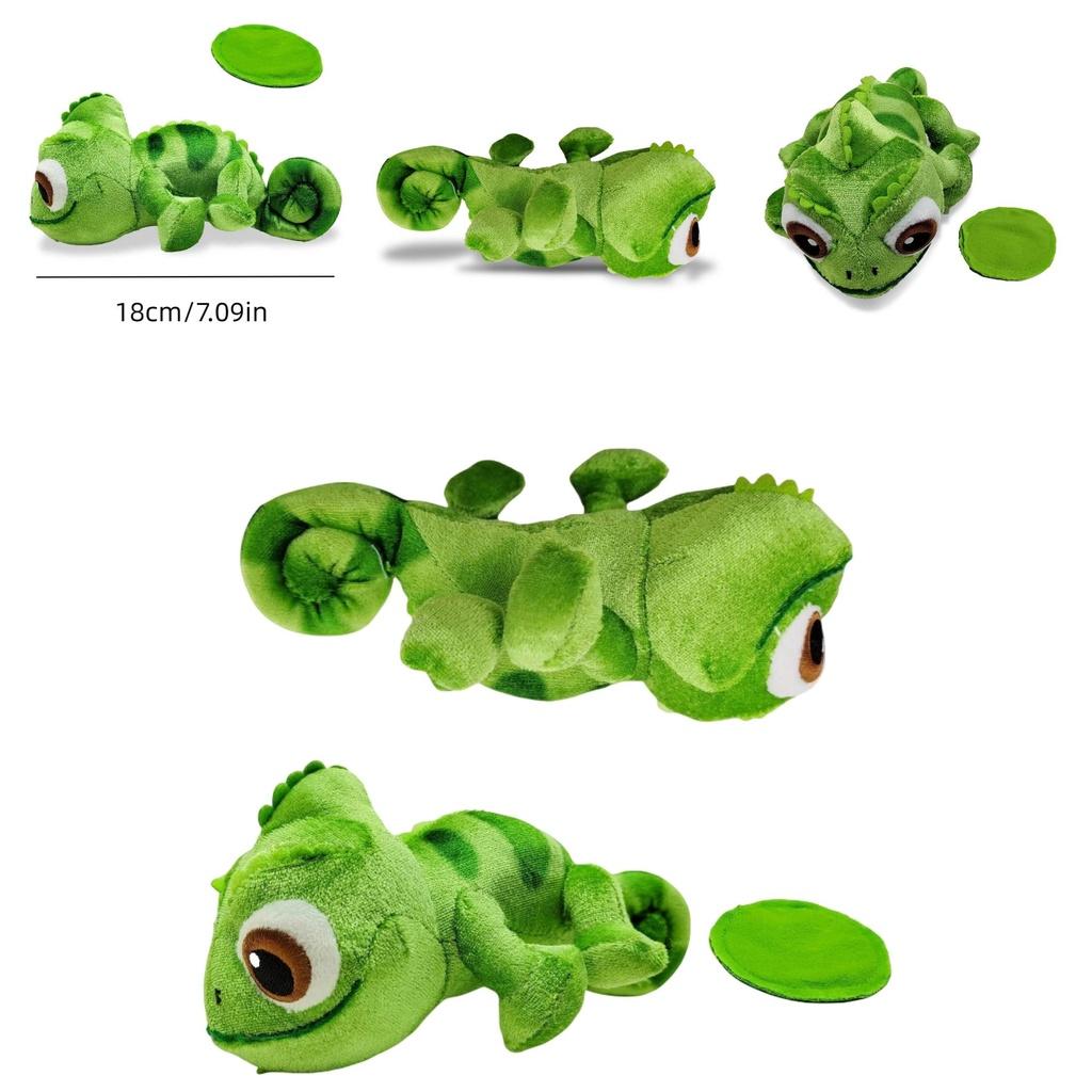 Cute Frog Plush Toy With Long Hair And Color-changing Features 16cm Size