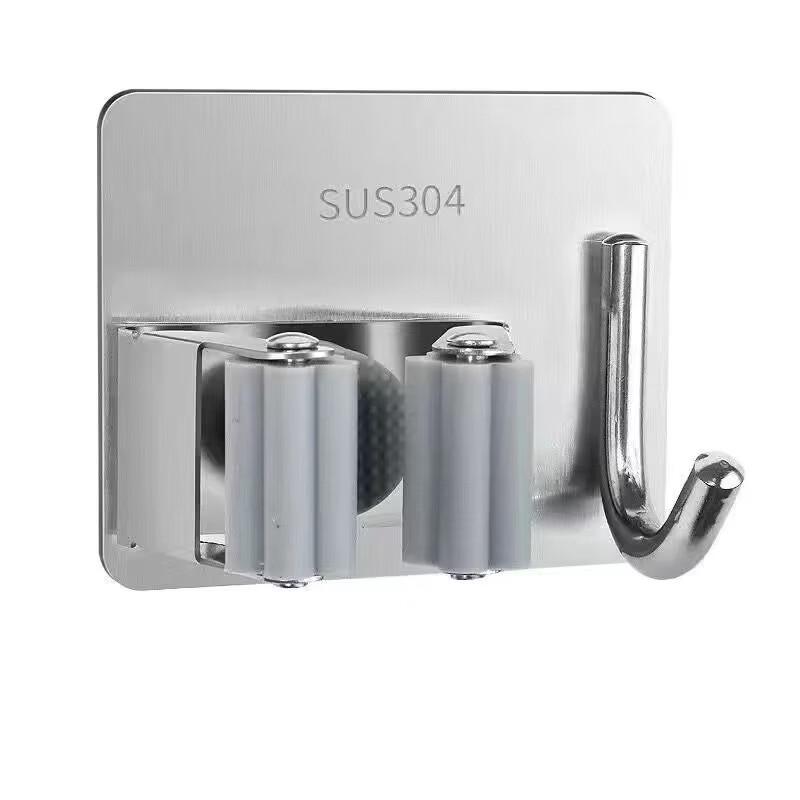 ZNMW Wall-Mounted Stainless Steel Mop and Broom Holder
