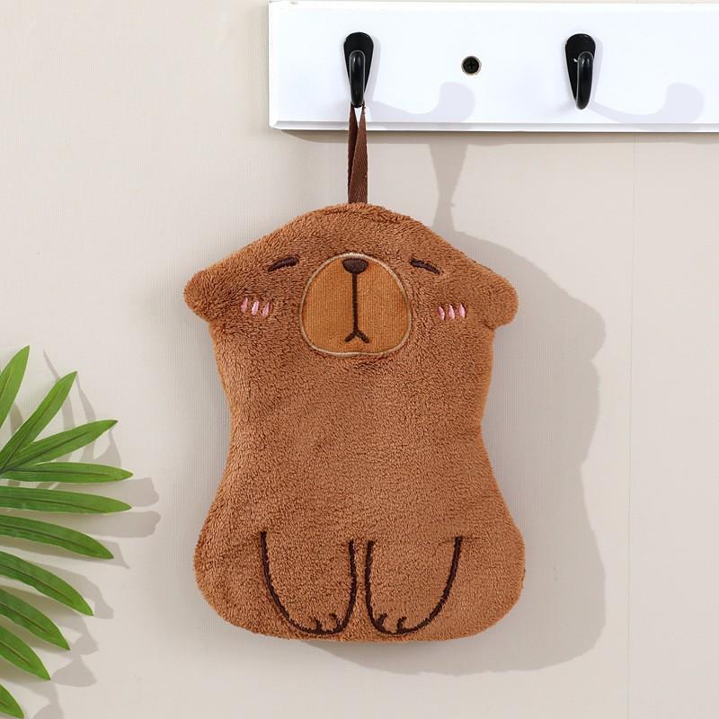 Cartoon Kitchen Hand Towel - Thick, Absorbent, Lint-Free, Cute Hanging Dishcloth for Bathroom and Household Use
