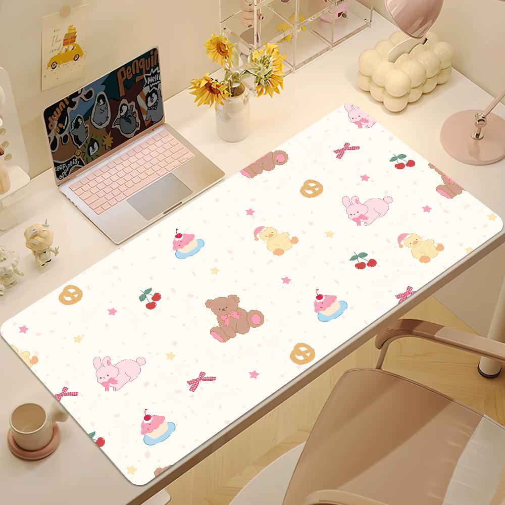 Floral Bow Flower Cute Mouse Pad Nonslip Thickened MousePad Large Writing Lockedge Office Student Gaming Cushion