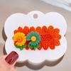 5Pcs Kids Hairpin Knitted Flower Decor Side Bang Hair Clips Gentle Non-Pulling BB Clips Birthday Party Hair Accessories