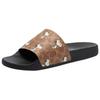 Coach Peanuts X  Round Toe Snoopy Print Slide Sandals Men Footwear Brown CBR44-TN2