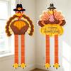 Dankzijviering Hangdecoratie met Kalkoen Uitschuifbare Armen en Benen voor Herfstfeest