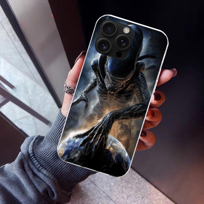 Cool A-Alien X-Xenomorph Phone Case For iPhone 17 Air 16 15 Pro Max 14 Plus 13 Mini 12 11 Cover 7 8 SE Silicone Shell Print Fund