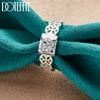 925 Sterling Silver AAA Zircon Hollow Pattern Ring Fashionable Wedding Jewelry