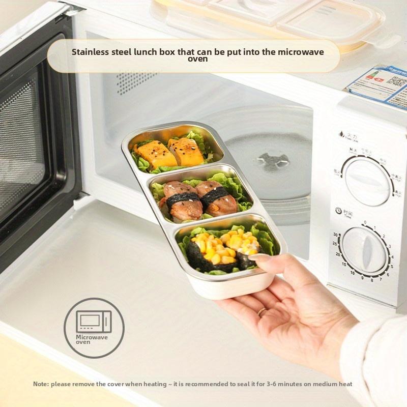 304Stainless Steel Bento Box Set with Lid Fat Reduction,Calorie Scale, for Fitness Meal Preparation Office Light Food Camping Cold Storage