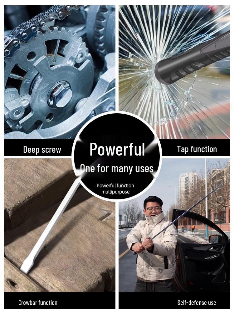 Extra Large Slotted Screwdriver and Self-Defense Pry Bar