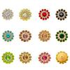 150pcs 3 Colors Sunflower Glass Rhinestone Patch, Sewn-on Appliqué, Gold Base, DIY Bag/bag/flower Button Clothing Maker