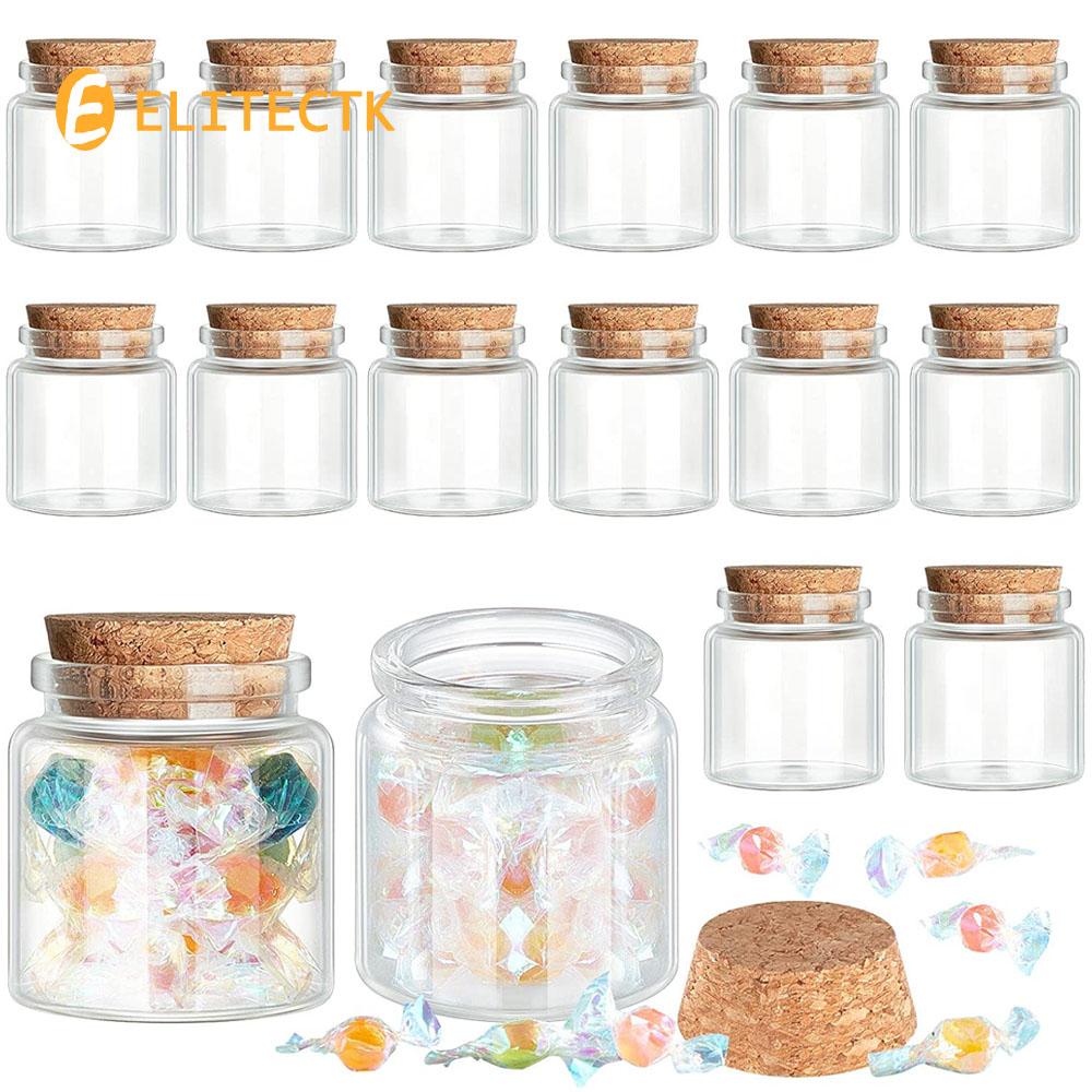 24er-Pack kleine Glasflaschen mit Korken, 50 ml / 1,7 oz, Kleine Glasgefäße Zaubergläser Klare Trankflaschen Mini-Glasflaschen mit Korken