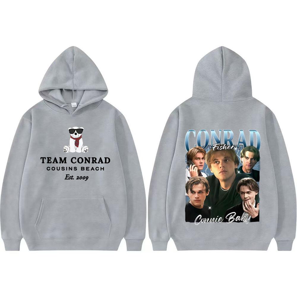 

Team Conrad Cousins Beach Merch Sweatshirt Conrad Fisher Movie Y2k Hoodies Men Women Vintage Oversized Loose Pullover Streetwear 3XL