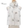 Sun Protection Headscarf for Summer Lightweight Scarf Women, Cute Bee Pattern Neck Scarf, Polyester Daily Commuting Soft Long Thin Shawl Wrap