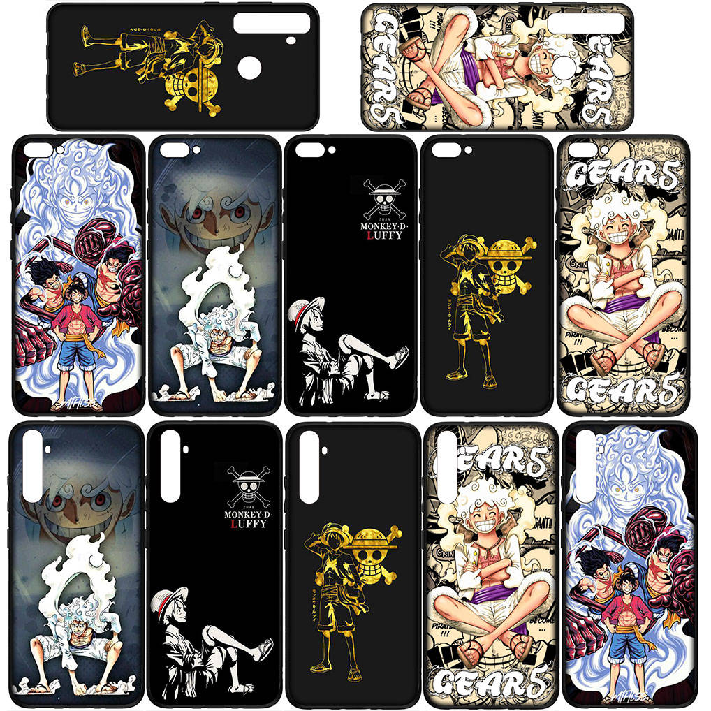 for Samsung Galaxy S24 S23 iPhone 16 15 14 Xiaomi Redmi Note 13 12 11 10 8 Plus 9 Pro Max X XR A06 Phone Case Luffy Gear 5 One Piece OPPO Huawei Cover