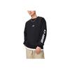 Li Ning Sports Lifestyle Series Logo Warm Fleece Crewneck Loose Long Sleeve Sweatshirt Unisex Sweatshirt Black AWDT605-1