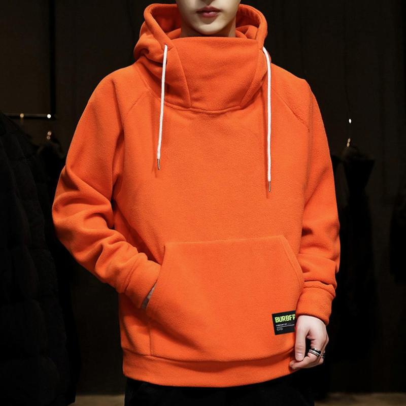 New Autumn and Winter High-neck Hooded Fleece Simple Loose Sweater