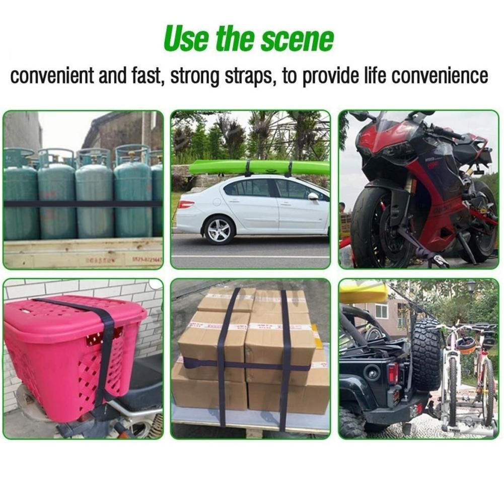 Cargo Straps Lashing Strap Zinc Alloy Nylon 4PCS Balck With Cam Buckle Ratchet Tie Downs Strapping Cargo Trailer Management