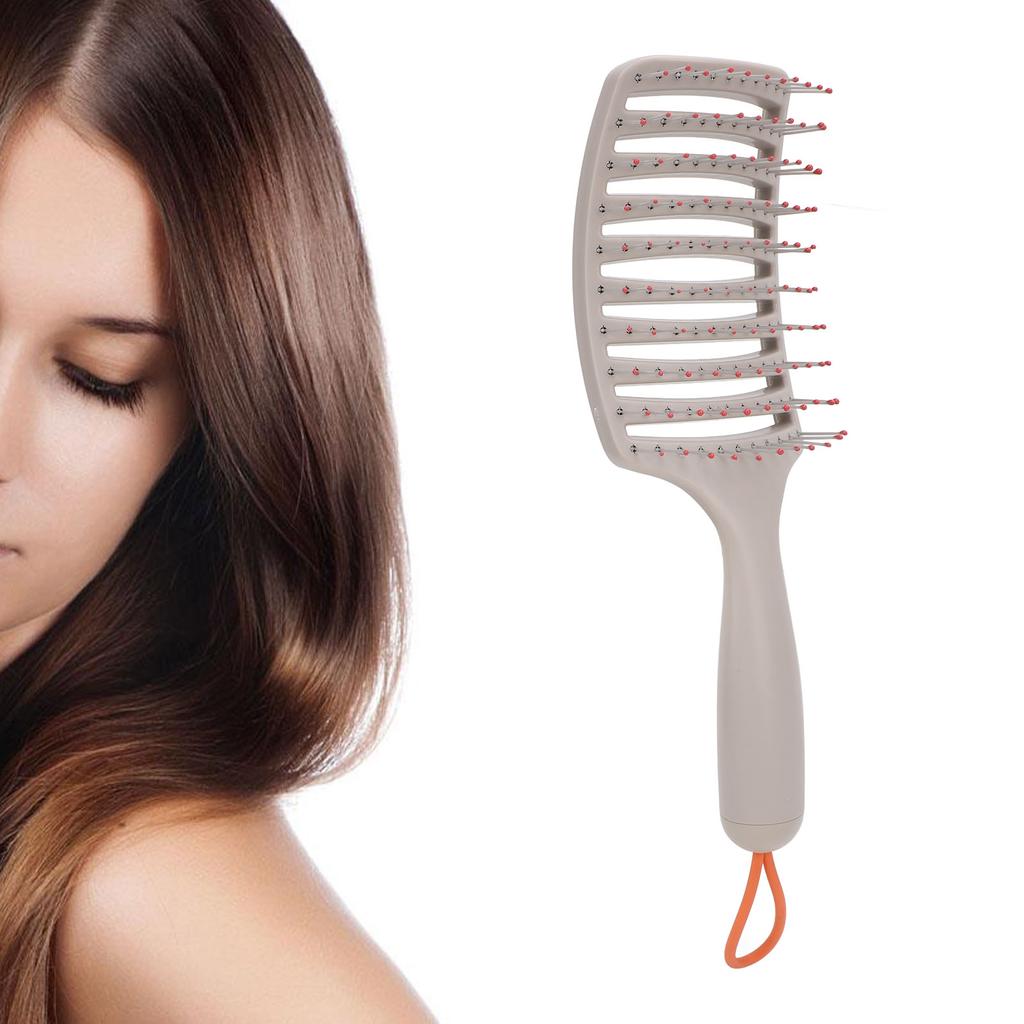 Hair Detangler Brush Plastic Lightweight Portable Curved Detangling Hair Brush for Adults and Kids