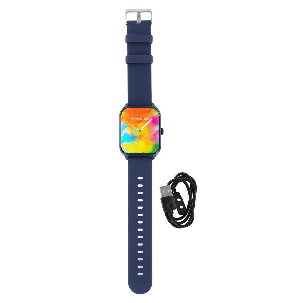 Relógio Inteligente Teste de Oxigênio no Sangue Exibição de Chamadas IP68 À Prova d'Água Tela Sensível ao Toque Smartwatch com Pedômetro