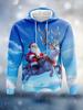 Christmas Theme Men's Hooded Hoodies 3D Prints Sweatshirts Drawstring Sportwear Long Sleeved Tops Fun Graphic Men's Clothing