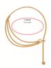 1pc Gold Multi-layer Flower Chain Waist Belt for Women, Fashion Dress Chain Belt For Streetwear