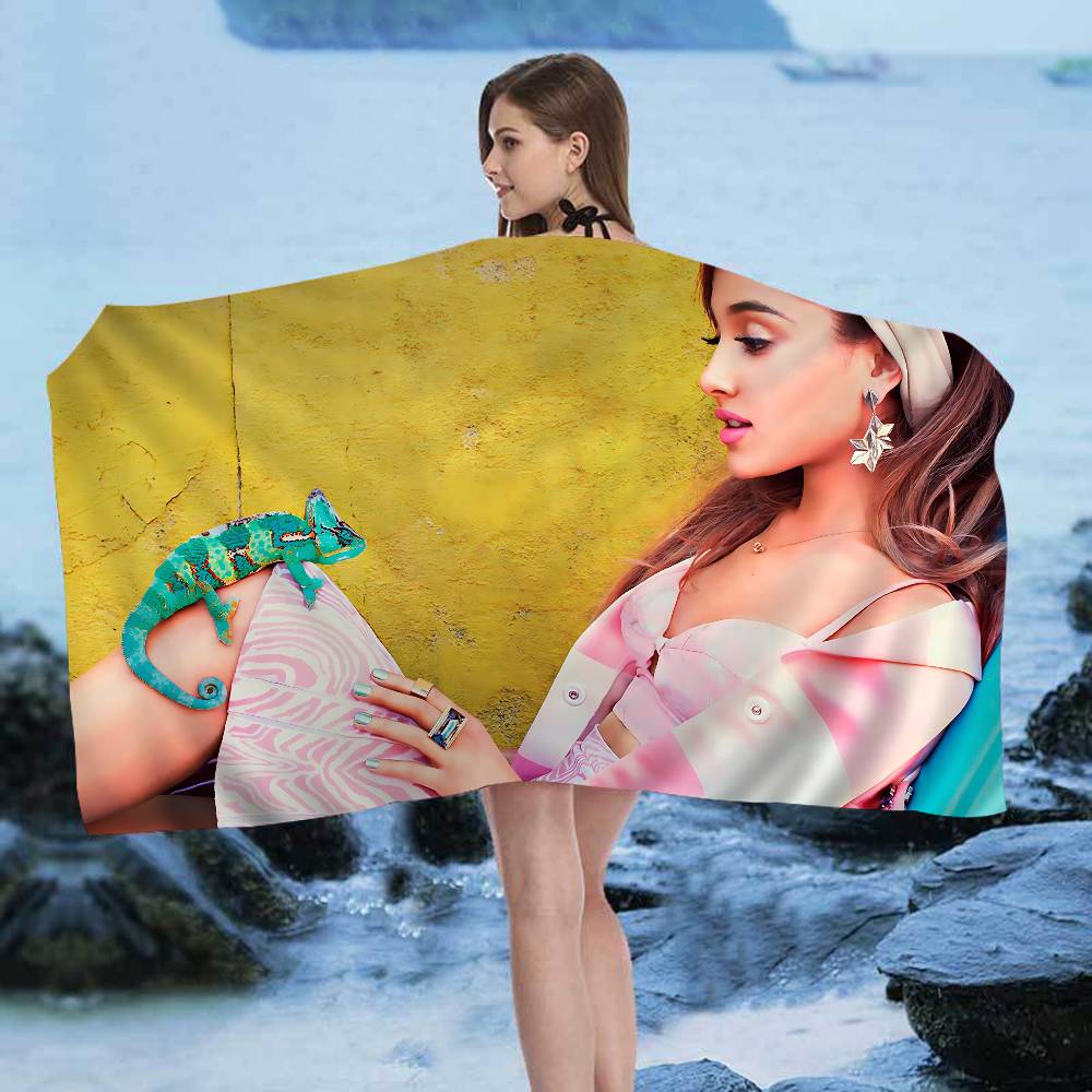 Classic Pop Singer A-Ariana G-Grande Microfiber Beach Towel Absorbent Quick Dry Soft Yoga Swimming Resort Mountain Towel