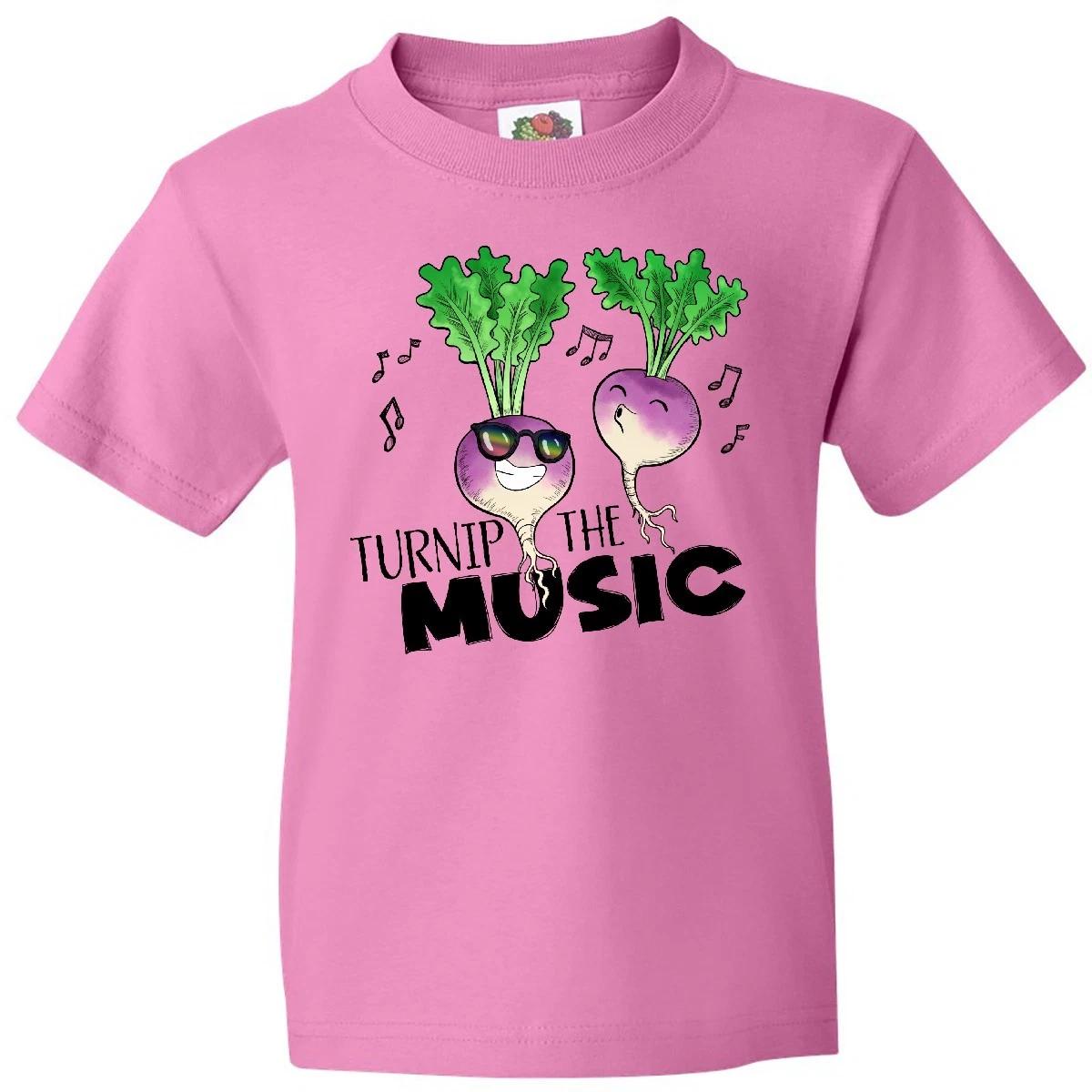 Inktastic Turnip The Music Partying Vegetables Youth T-Shirt Food Turnips Pun Jc 140