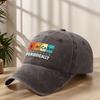 PERIODICALLY Personalized Slogan Printed Baseball Cap Classic Washed Old Retro Peaked Cap Soft Top Comfortable Adjustable Sun Visor