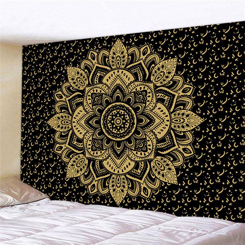 Mandala Poliester 180*230cm Kwadratowy Gobelin Wiszący na Ścianę Dywan Koc Mata do Jogi do Dekoracji Domu Sypialni
