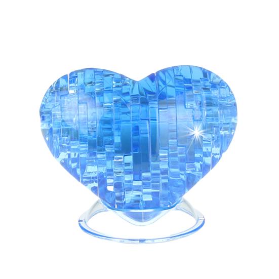 3D Crystal Love Heart Puzzle Jigsaw Model Blocks Gadget Children DIY IQ Toy