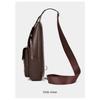 Large Capacity Men's Crossbody Bag  PU Leather Sling Pouch, Chest Bag,for Phone, Wallet & Keys, Outdoor & Daily Commute