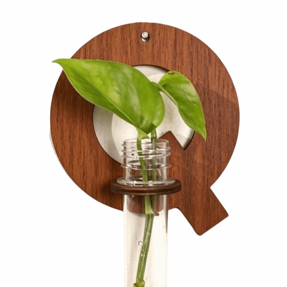 Flower Holder Wooden Hydroponic Planter Shelf A-Z Alphabet Vase Wall Decoration Home Ornaments Retro Flower Pot Indoor Garden