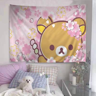 Populární roztomilá postavička R-Rilakkuma Kreslená tapisérie Umění Sci-fi Pokoj Domácí dekorace Umění Domácí dekorace