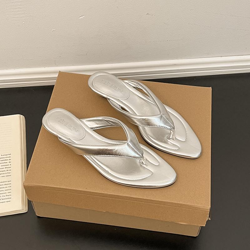 Fashion 2025Fashion Outdoor Women's Clip Toe Slippers Comfort Wedges Heel Slides Summer Casual Beach Vacation Shoes