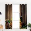Wine Glass Wine Fruit Grapes Window Curtains Bedroom Kitchen Drapes Panel Curtains for Living Room Christmas Home Decor